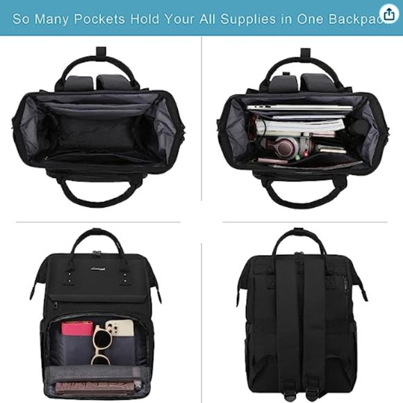 LOVEVOOK Laptop Backpack for Women 15.6 Inch Travel School College Backpack Nurs